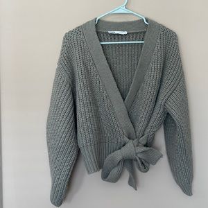 Zara Knit Wrap Sweater